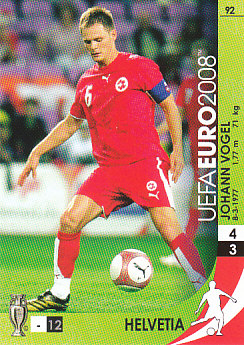 Johann Vogel Switzerland Panini Euro 2008 Card Game #92